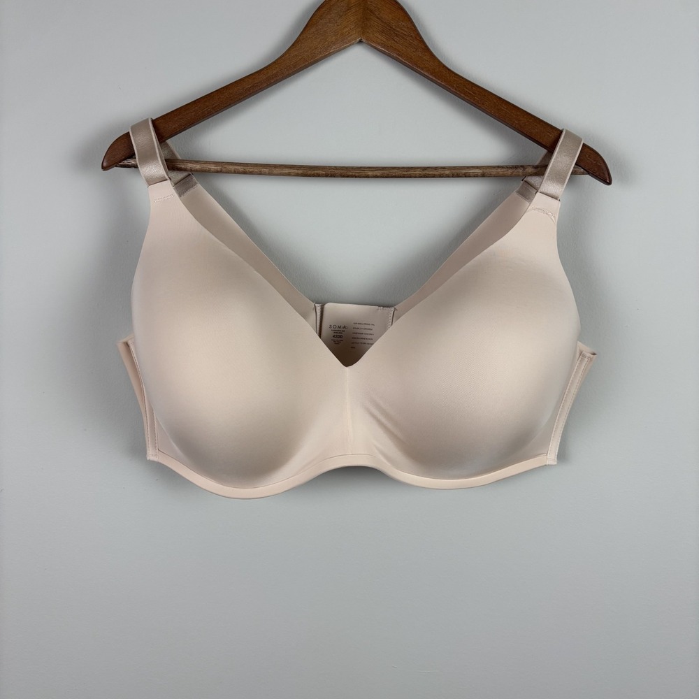 Soma Vanishing 360 Wireless Bra 42DD Womens Beige Comfort Smoothing New NWT New